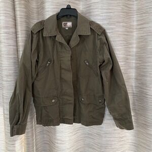 Kut from the Kloth Olive Green Cotton Utility‎ Jacket Military XS K12550